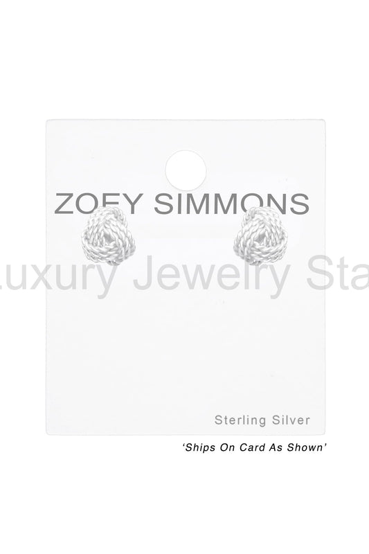 Sterling Silver Knot Ear Studs - SS - image 2