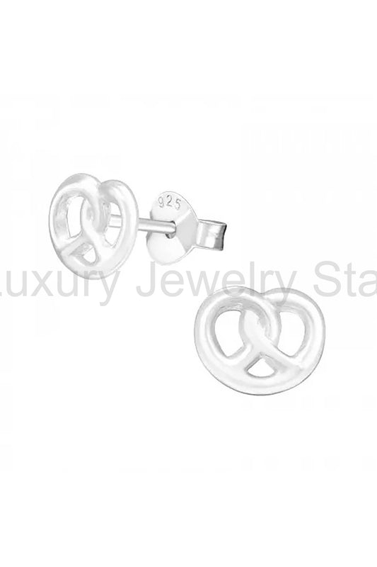 Sterling Silver Pretzel Ear Studs - SS
