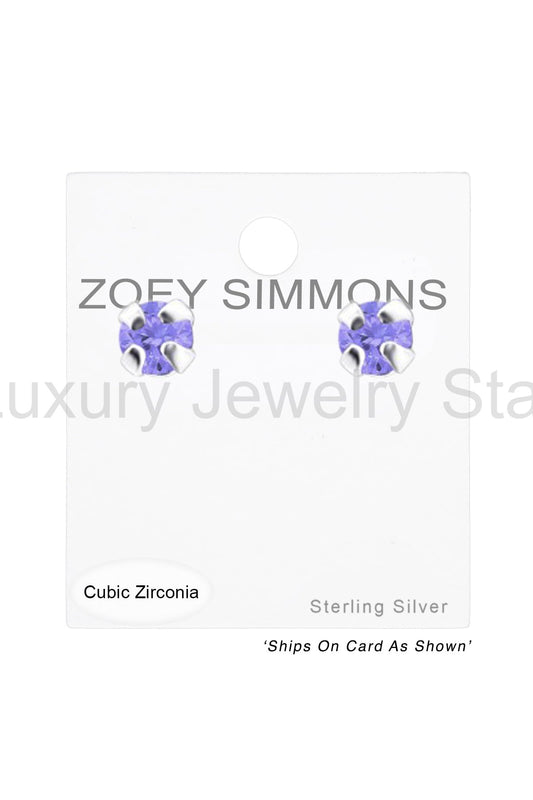Sterling Silver Round 2mm Ear Studs With Cubic Zirconia - SS - image 2