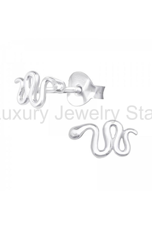 Sterling Silver Snake Ear Studs - SS