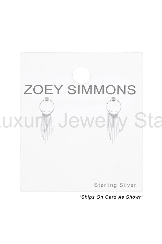Sterling Silver Spike Ear Studs - SS - image 2