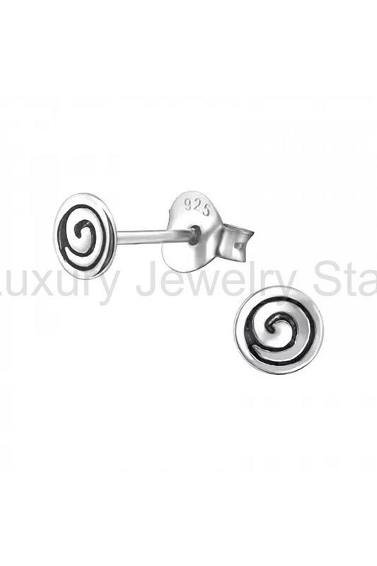 Sterling Silver Spiral Ear Studs - SS