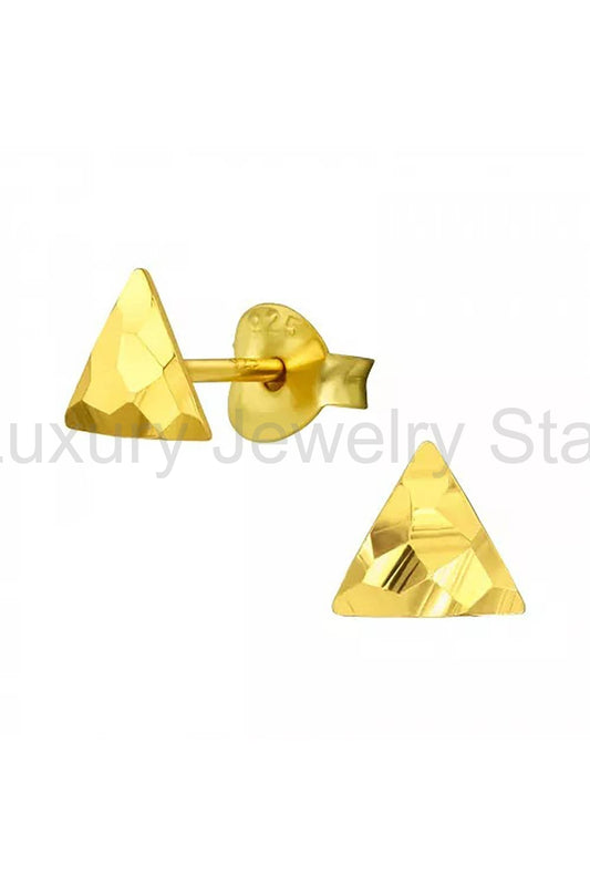 Sterling Silver Triangle Ear Studs - VM