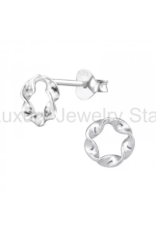 Sterling Silver Twist Ear Studs - SS