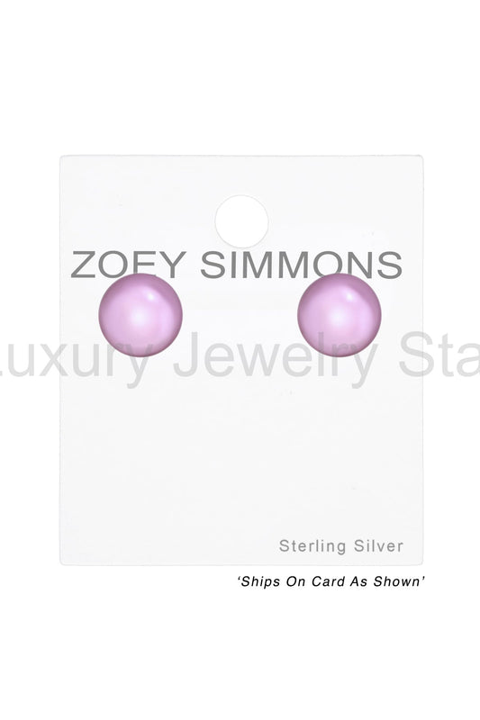 Synthetic Pearl 8mm Ear Studs - SS - image 2
