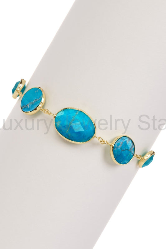 Turquoise Howlite Station Bracelet - GP