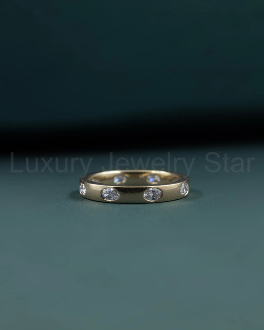 0.70 CTW Bezel-Set Lab-Grown Diamond Eternity Ring