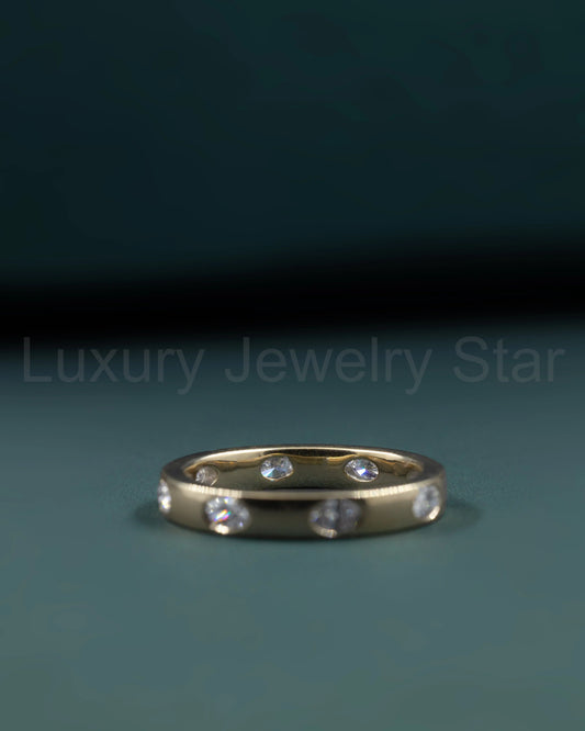 0.70 CTW Bezel-Set Lab-Grown Diamond Eternity Ring - image 2