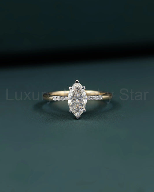 1.03 CTW Marquise Cut Lab-Grown Diamond Solitaire Ring