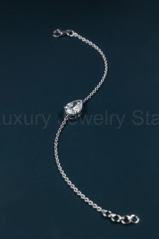 2.01 CT Pear Cut Lab-Grown Diamond Solitaire Pendant Necklace