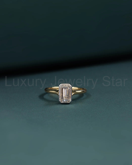 2.02 CTW Emerald Cut Lab-Grown Diamond Solitaire Ring