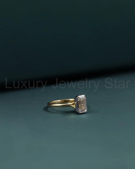 2.02 CTW Emerald Cut Lab-Grown Diamond Solitaire Ring - image 2