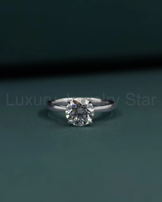 2.33 CTW Round Brilliant CVD Lab-Grown Diamond Solitaire Ring
