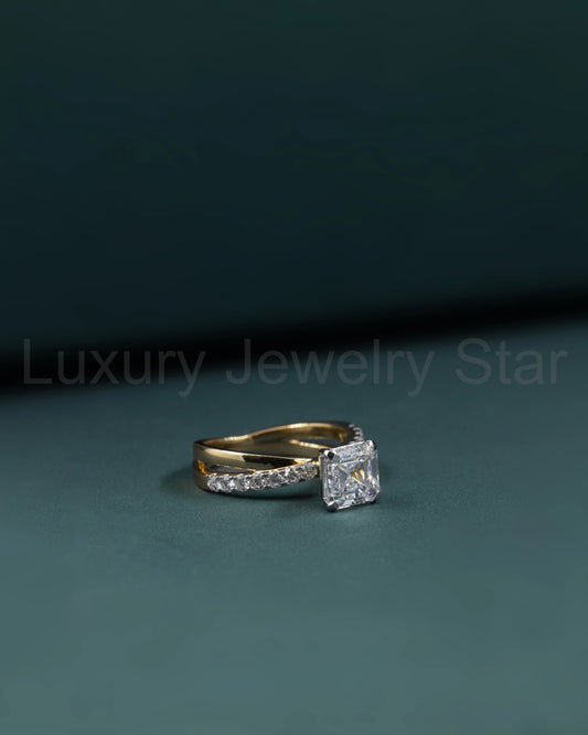 2.42 CTW Asscher Cut CVD Lab-Grown Diamond Twisted Pave Engagement Ring - image 2
