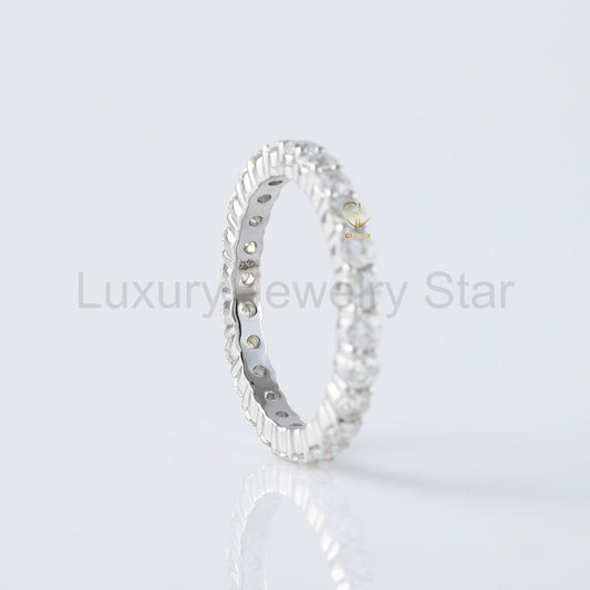 Round Cut Lab grown Diamond Eternity Band - Matching Band