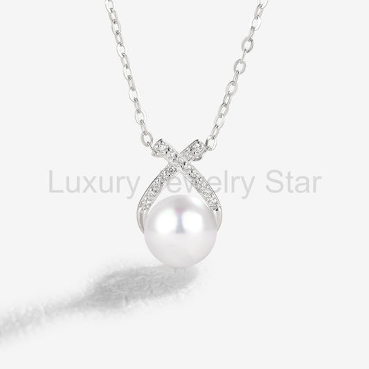 Mobius 7.5 mm 16 inch Akoya Pearl Necklace - Ready to Ship