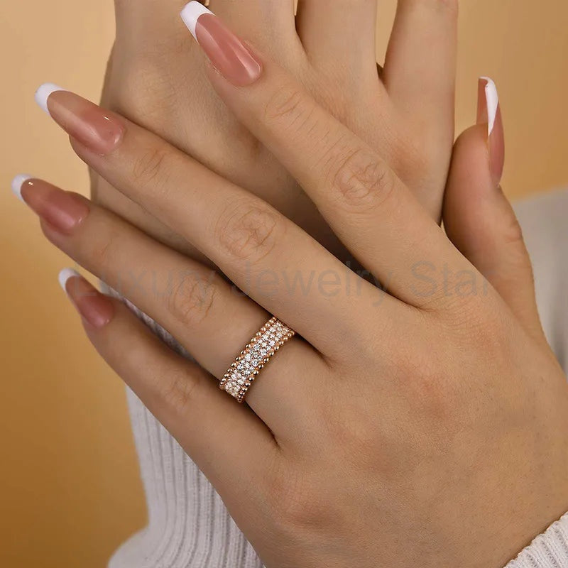 Refined 925 Sterling Silver Round Cut Wedding Ring - image 3