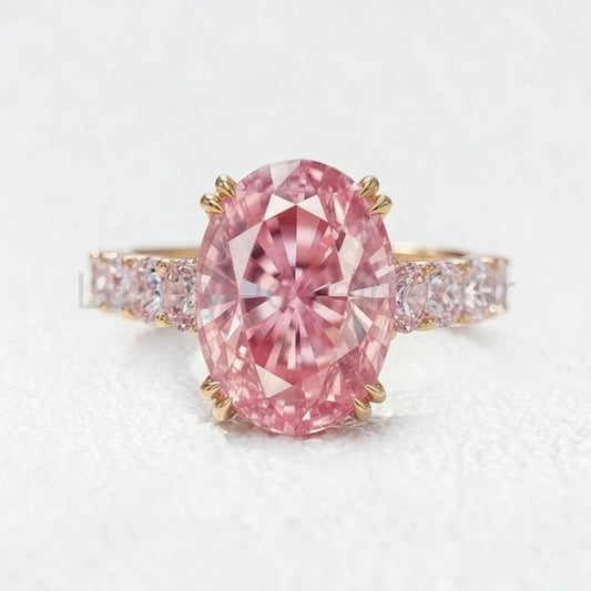 Isabella’s Promise | 3CT Oval Vintage Pink Sapphire Engagement Ring