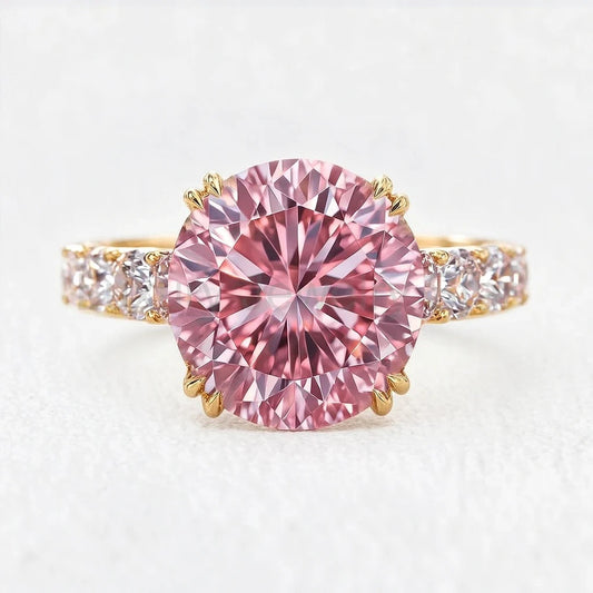 Alexandra’s Luminary | 3CT Vintage Pink Sapphire Solitaire Engagement Ring