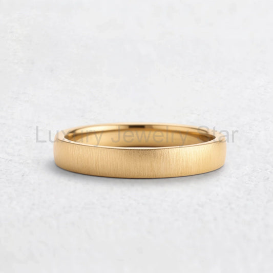 Modern Edge | Brushed Matte Minimalist Wedding Band