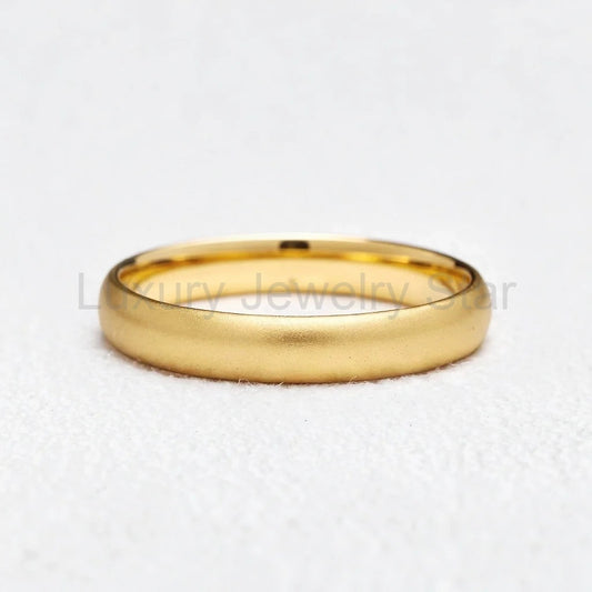 The Classic Arc Band | Satin-Finish Solid Gold