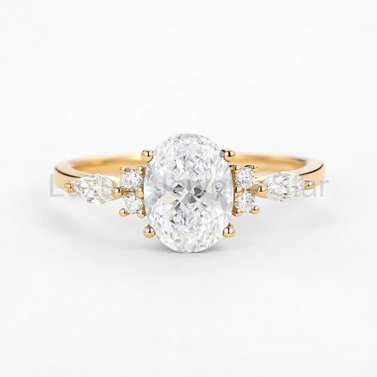Odette’s Luster | 1.5CT Vintage Oval Diamond Engagement Ring