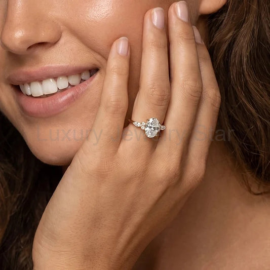 Odette’s Luster | 1.5CT Vintage Oval Diamond Engagement Ring - image 2
