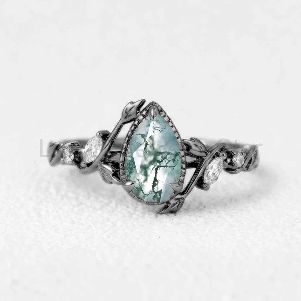 Hazel’s Thicket | Moss Agate Engagement Ring - image 5