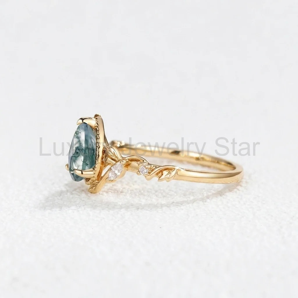 Hazel’s Thicket | Moss Agate Engagement Ring - image 6
