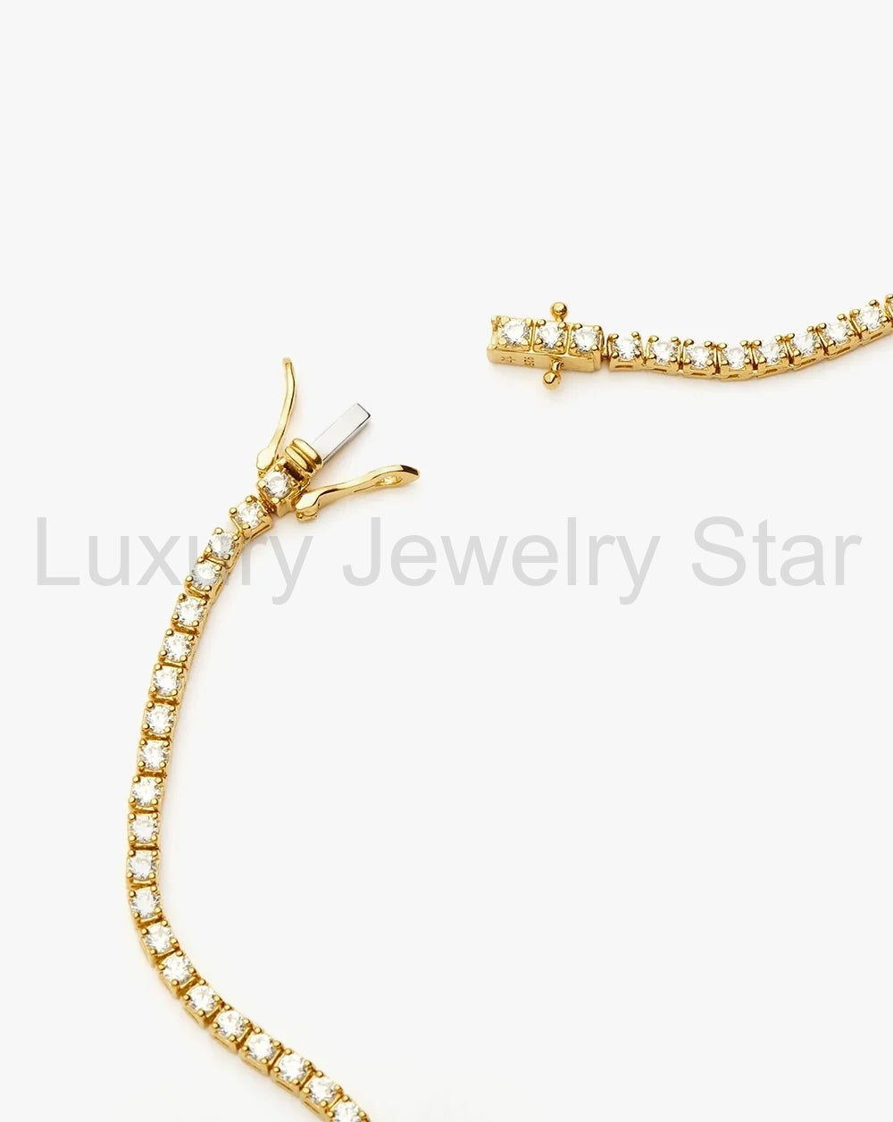 18K Gold Vermeil Classic Tennis Necklace - image 3