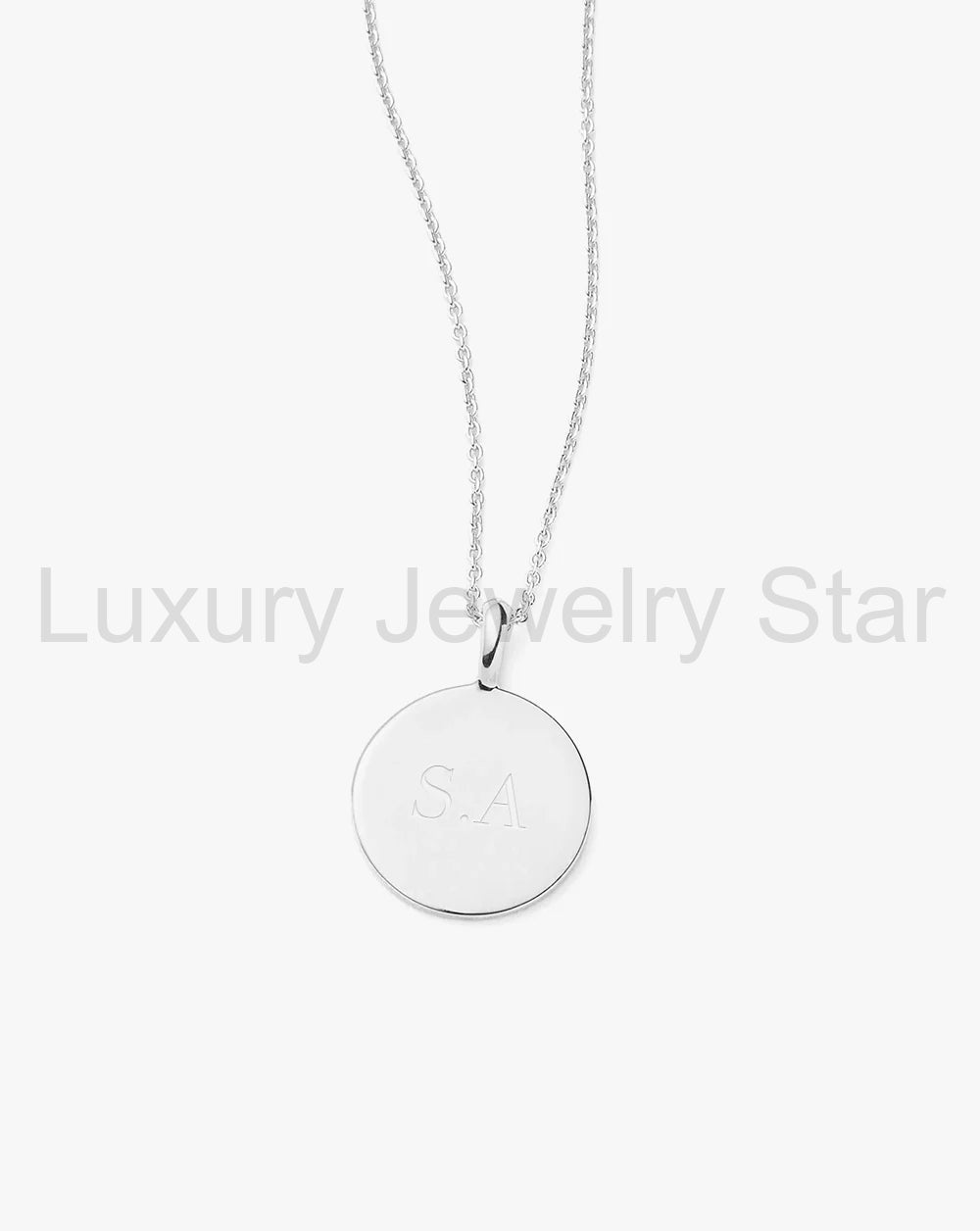 Engravable Round Necklace | Sterling Silver - image 2