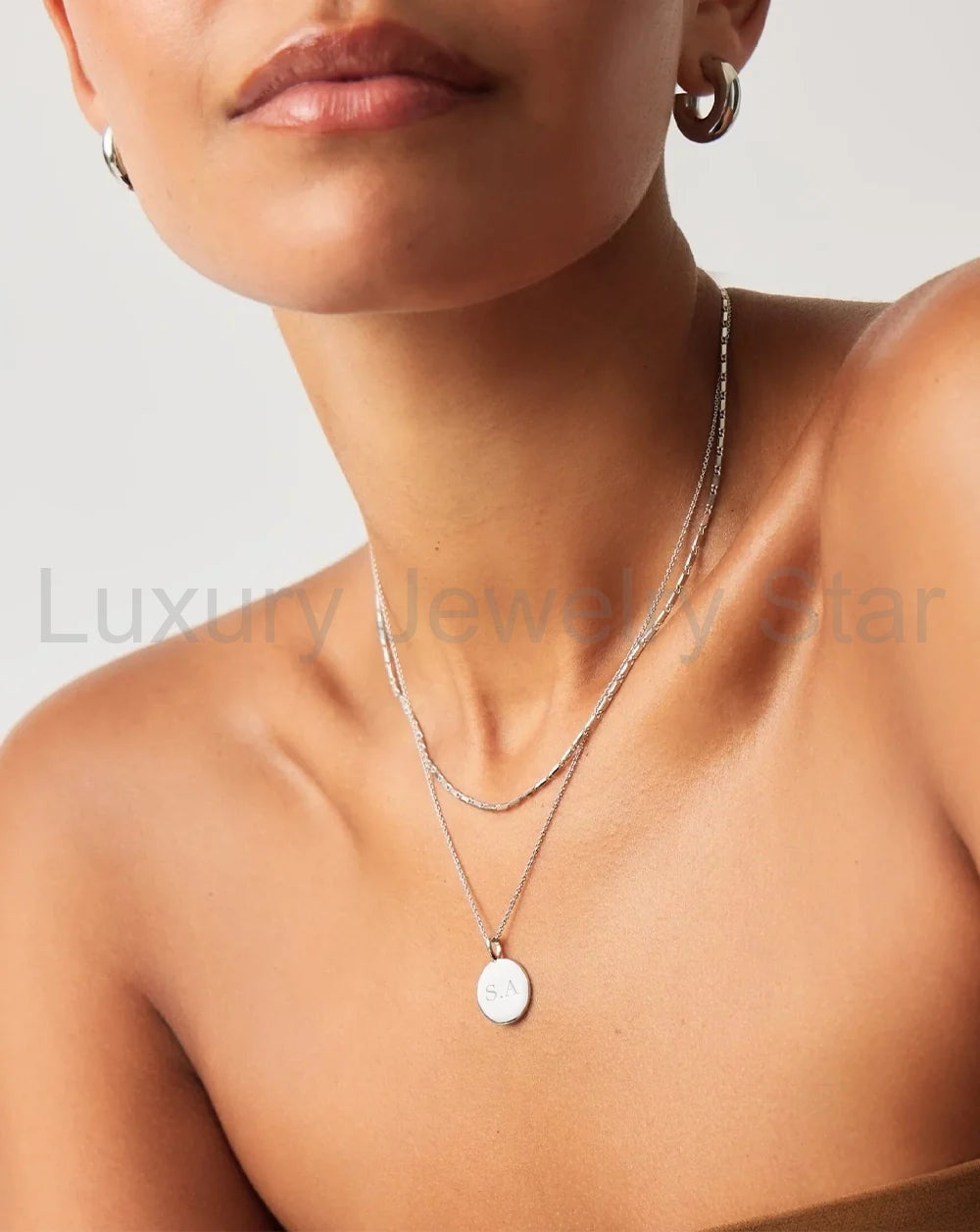 Engravable Round Necklace | Sterling Silver - image 3
