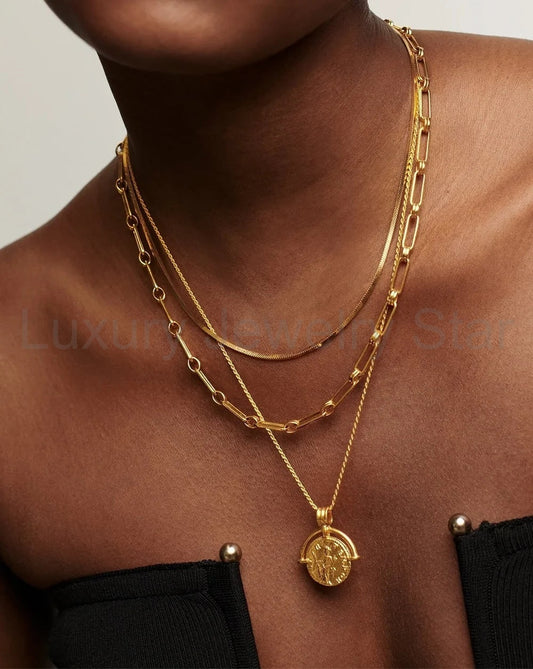 18K Gold Vermeil Aegis Chain Necklace - image 2