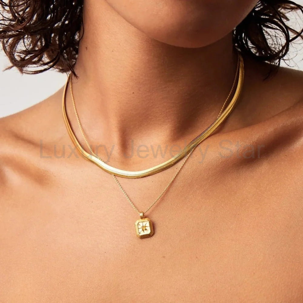 November Birthstone Pendant Necklace | 18K Gold Vermeil/Citrine - image 4