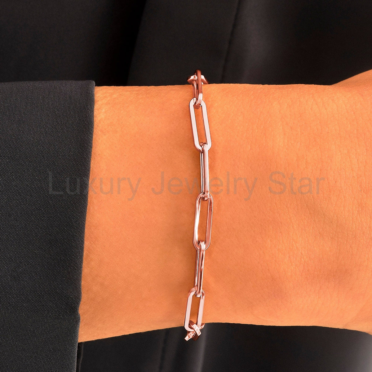 14k Solid Gold Box Chain Bracelet | Unisex Real Gold Layering Jewelry | Stackable Gift for - image 8