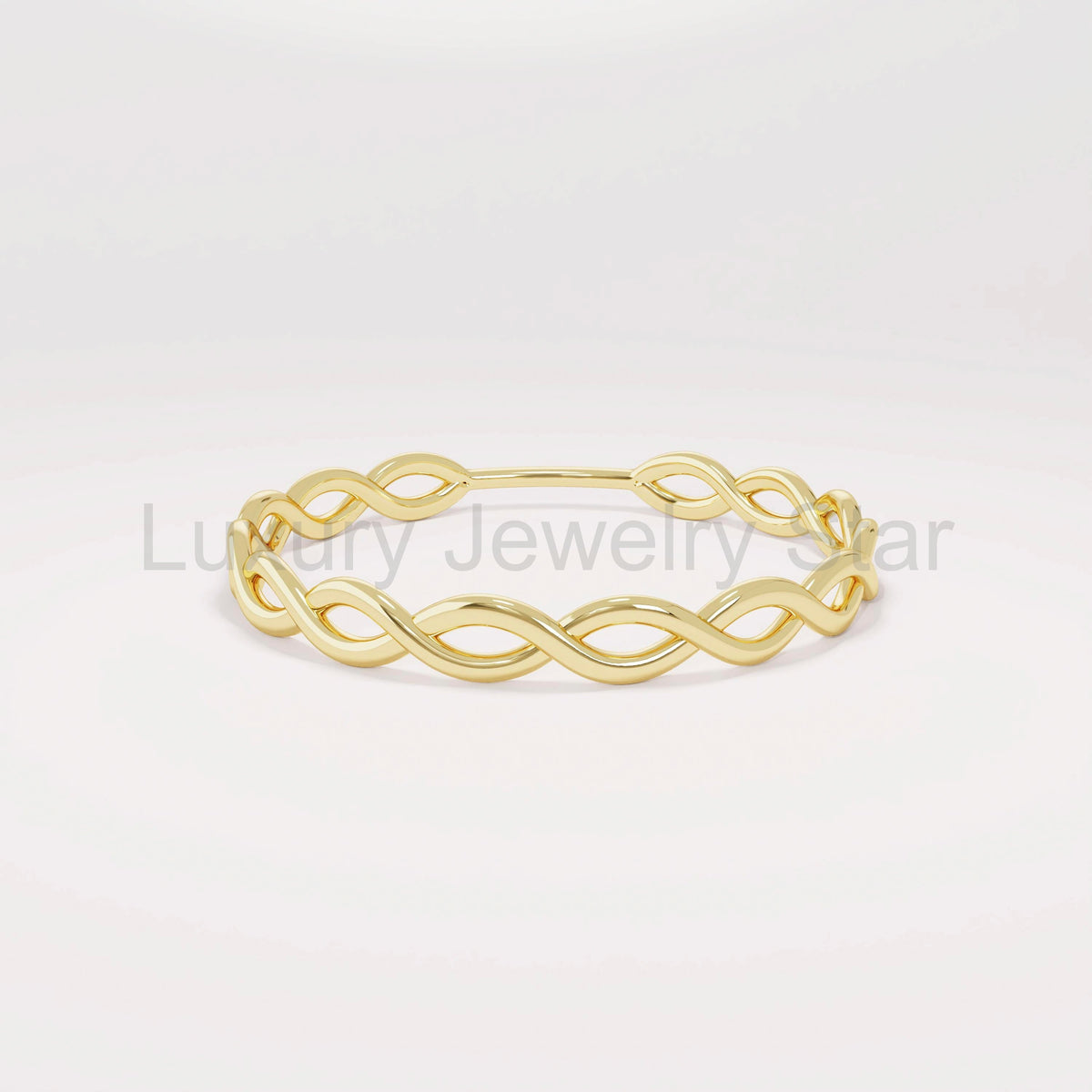 Minimalist Twist Ring 14K Gold – Women’s Dainty All-Finger Stacking Band - image 3