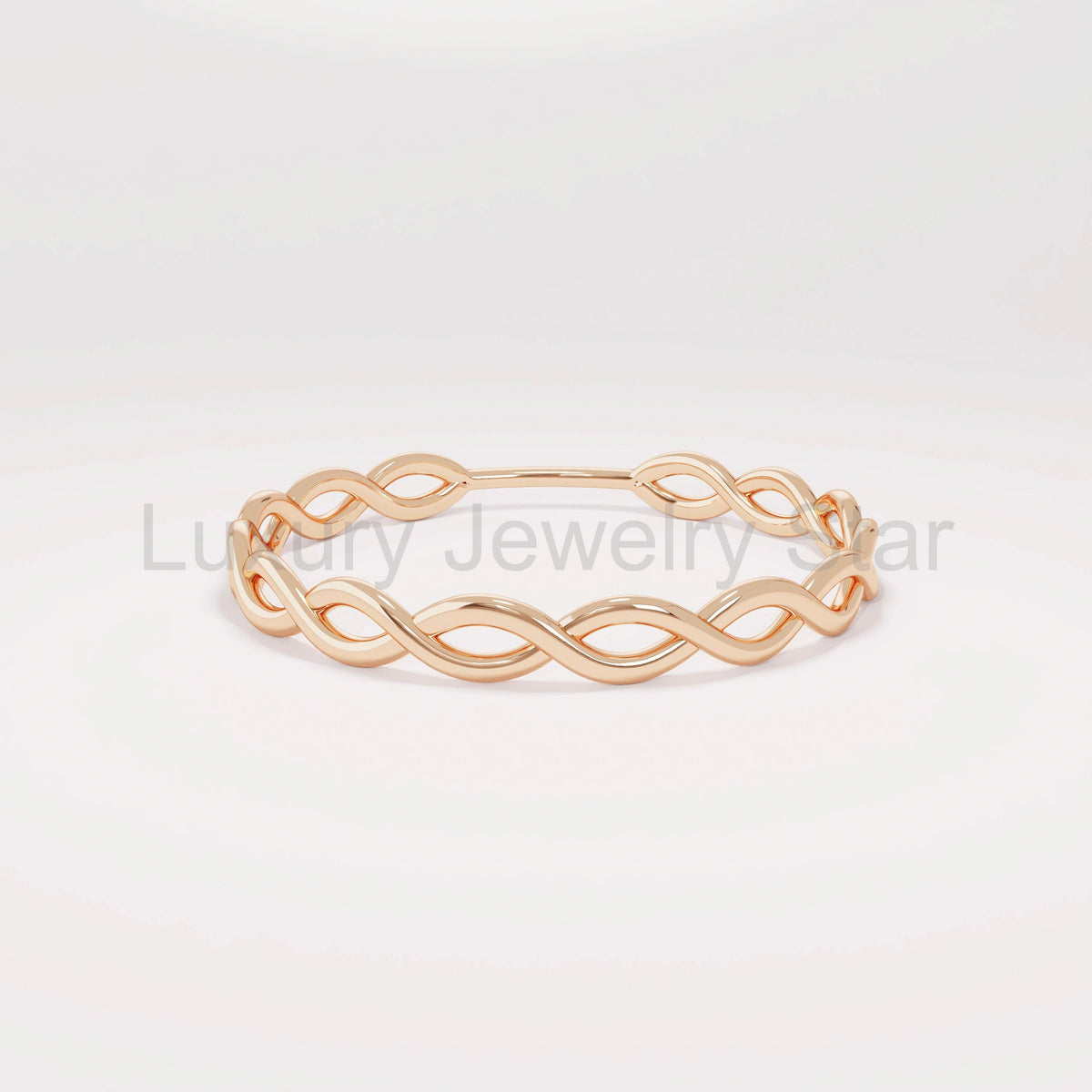 Minimalist Twist Ring 14K Gold – Women’s Dainty All-Finger Stacking Band - image 5
