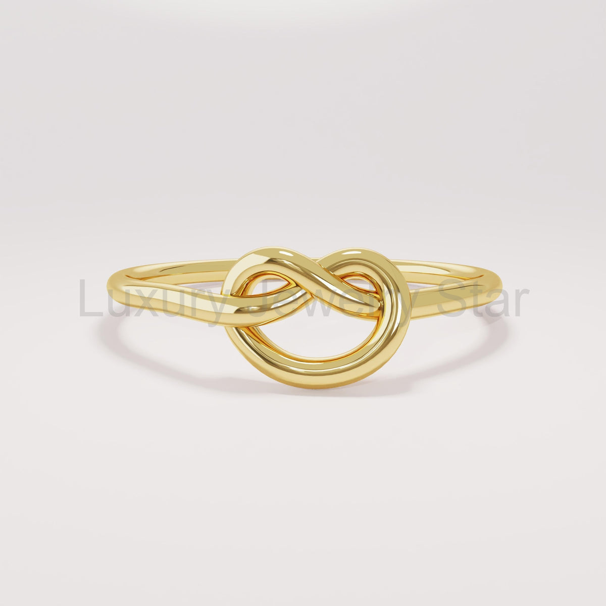 Thin Love Knot Ring 14K Gold – Women’s Eternity Friendship Promise Ring - image 3