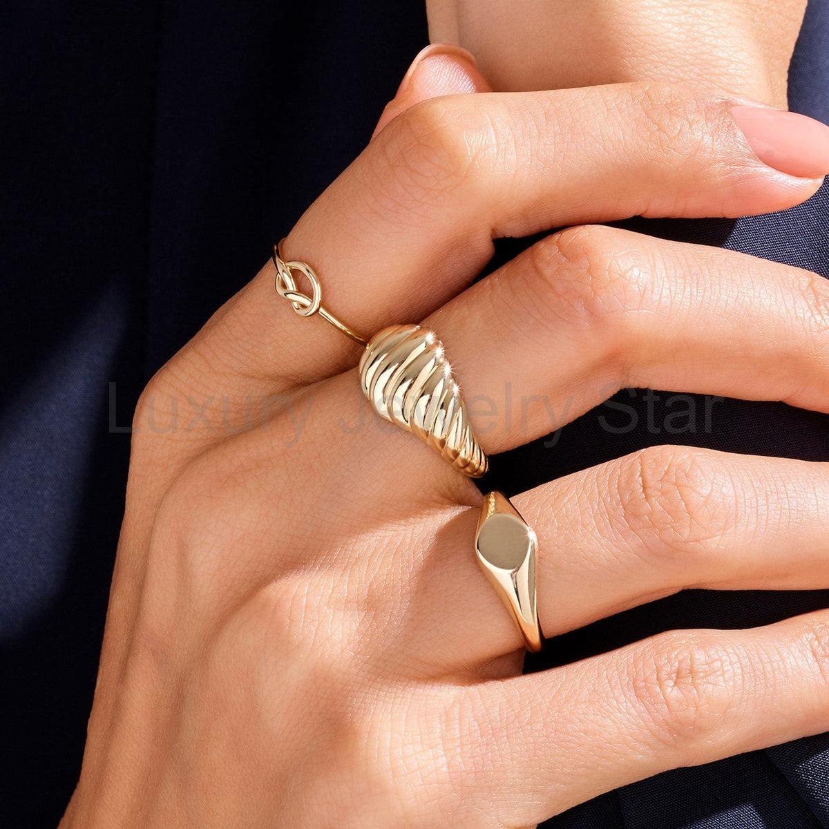 Thin Love Knot Ring 14K Gold – Women’s Eternity Friendship Promise Ring - image 9