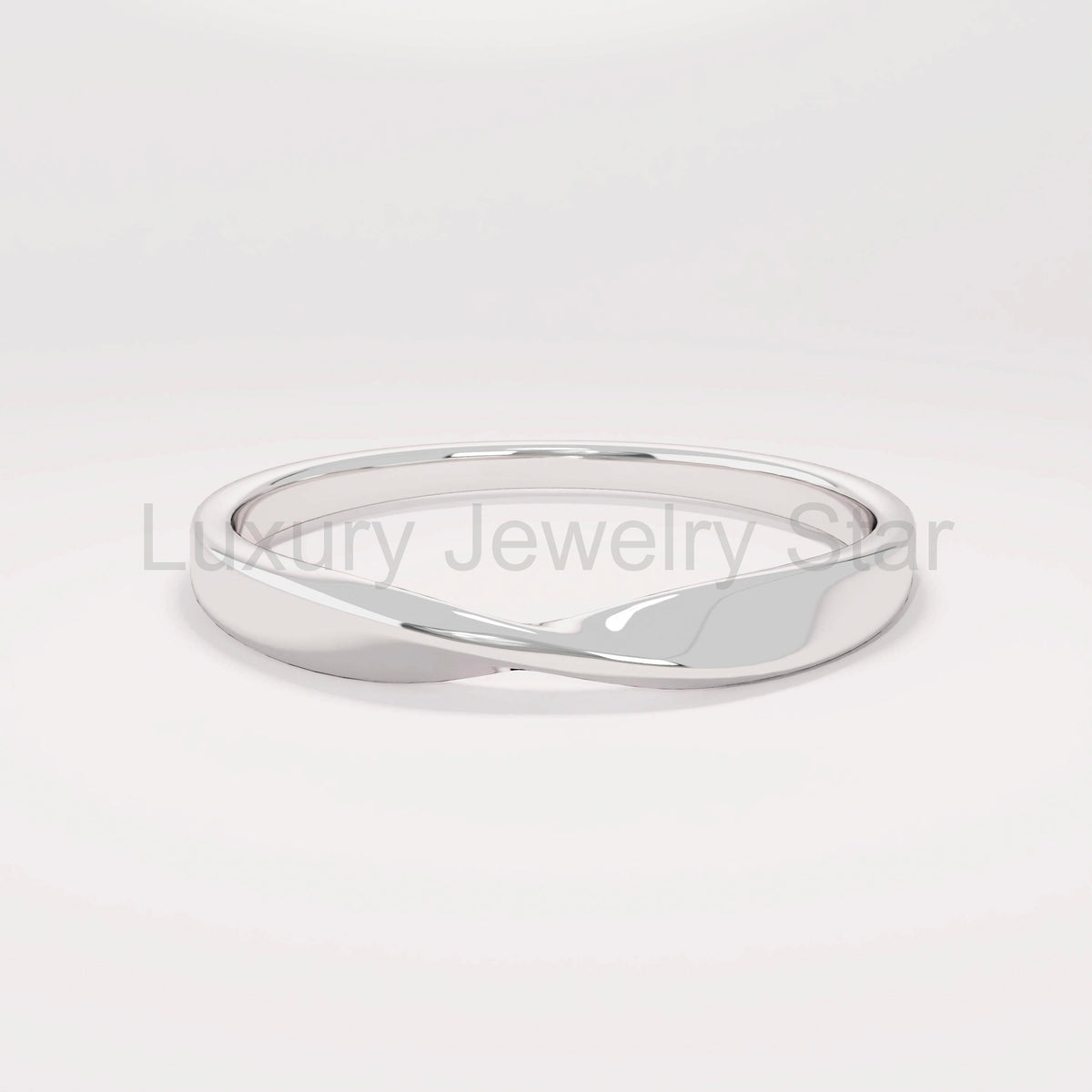 Solid Gold Twisted Wedding Band 14k Real Gold Plain Simple Band Ring for Women Anniversary - image 7