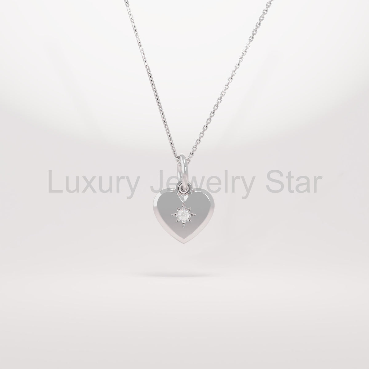 14K Solid Gold Diamond Heart Pendant Necklace – Dainty Minimalist Jewelry | Handmade - image 4
