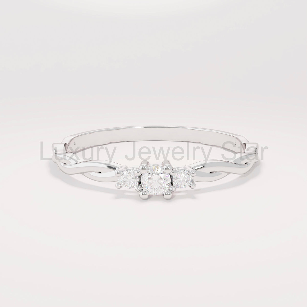 14K Solid Gold Twisted Solitaire Ring – Tiny Diamond Engagement Ring | Dainty Minimalist - image 3