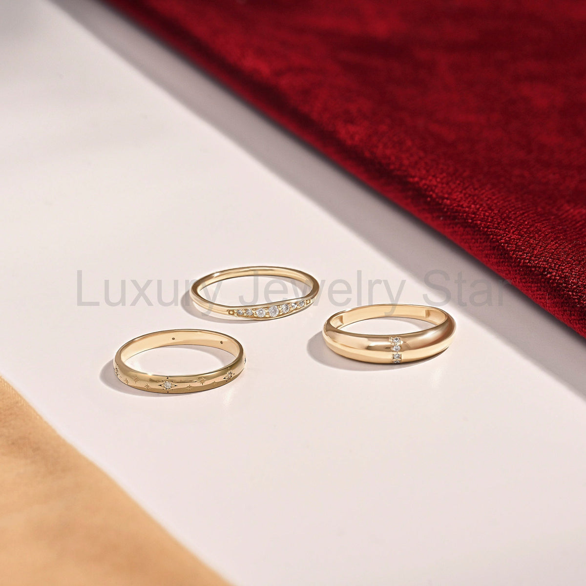 Diamond Wedding Ring 14k Solid Gold - Thin Dainty Band for Women, Perfect Promise Ring - image 9