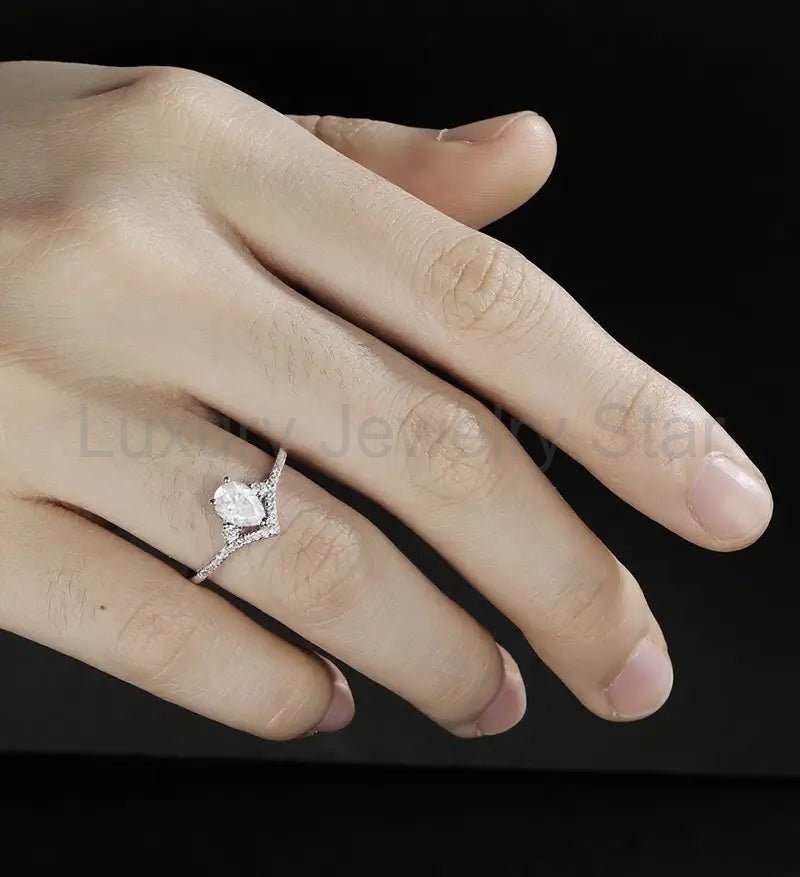 10K/14K/18K Solid Gold Moissanite Engagement Ring Oval Sterling Silver Diamond Ring - image 5