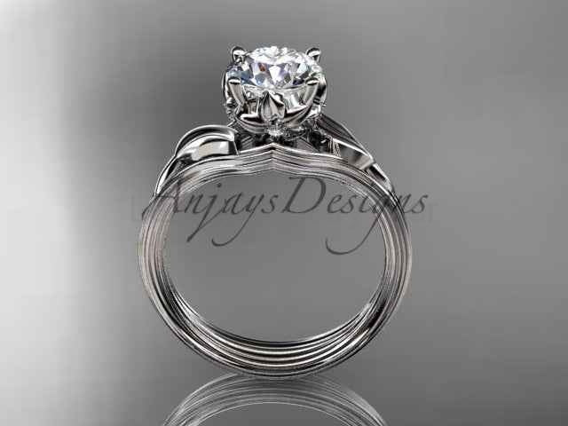 Unique Diamond Flower Engagement Ring 14k Gold 1 Carat Lab Grown Diamond Petal Engagement - image 3