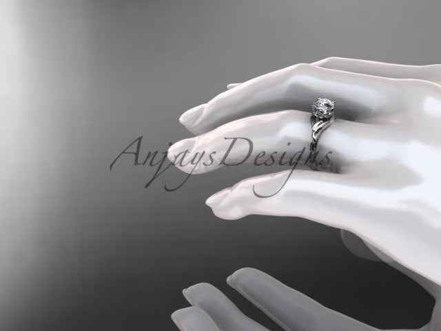 Unique Diamond Flower Engagement Ring 14k Gold 1 Carat Lab Grown Diamond Petal Engagement - image 4