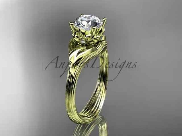 Unique Diamond Flower Engagement Ring 14k Gold 1 Carat Lab Grown Diamond Petal Engagement - image 6