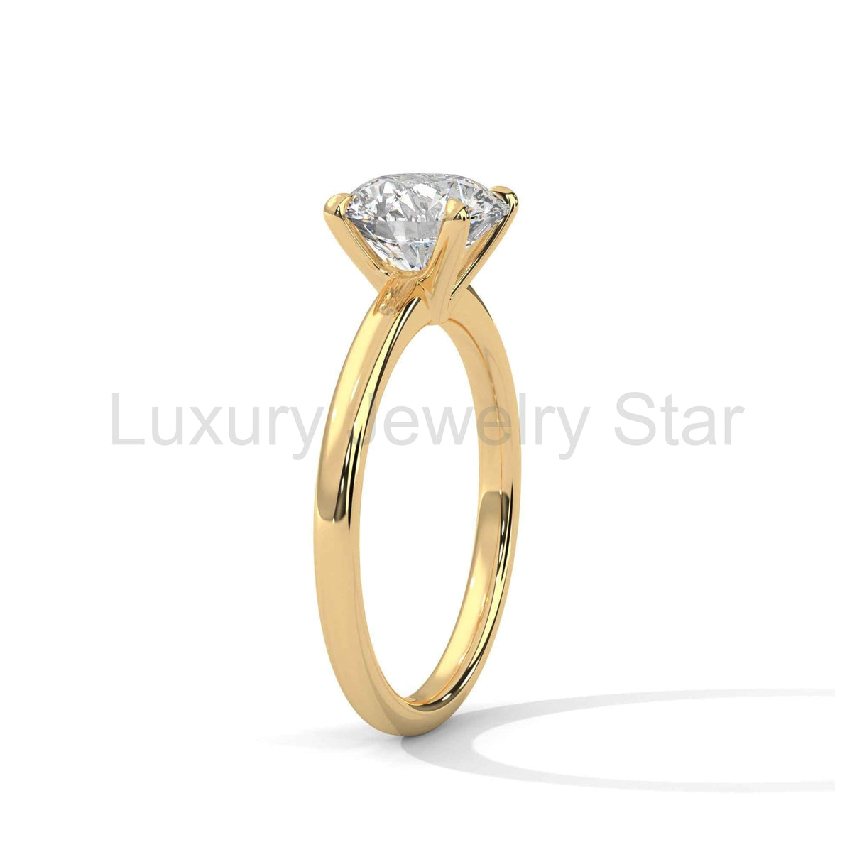 2 Carat Solitaire Engagement Ring Round Lab Grown Diamond Ring Minimalist IGI Certified 4 - image 3