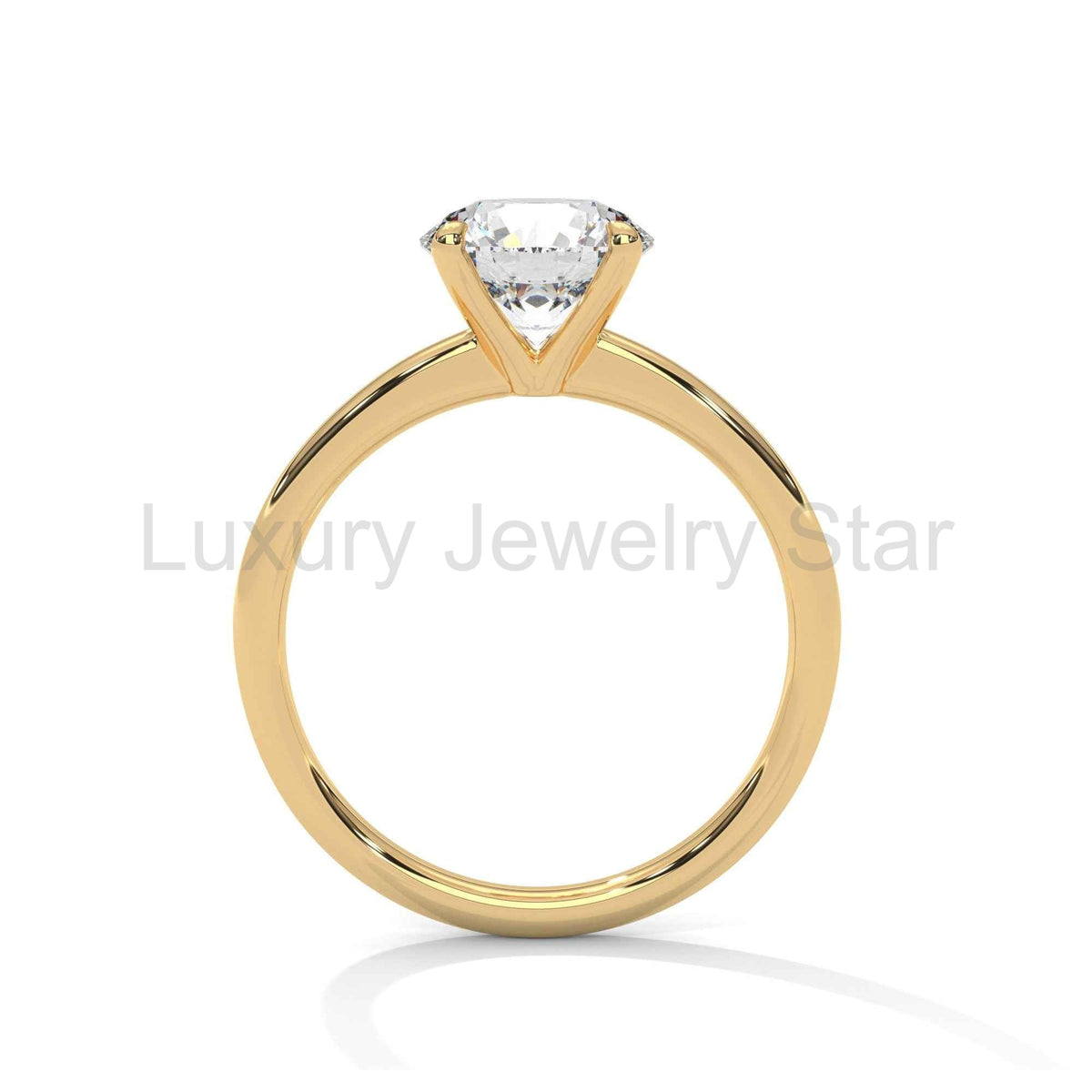 2 Carat Solitaire Engagement Ring Round Lab Grown Diamond Ring Minimalist IGI Certified 4 - image 4