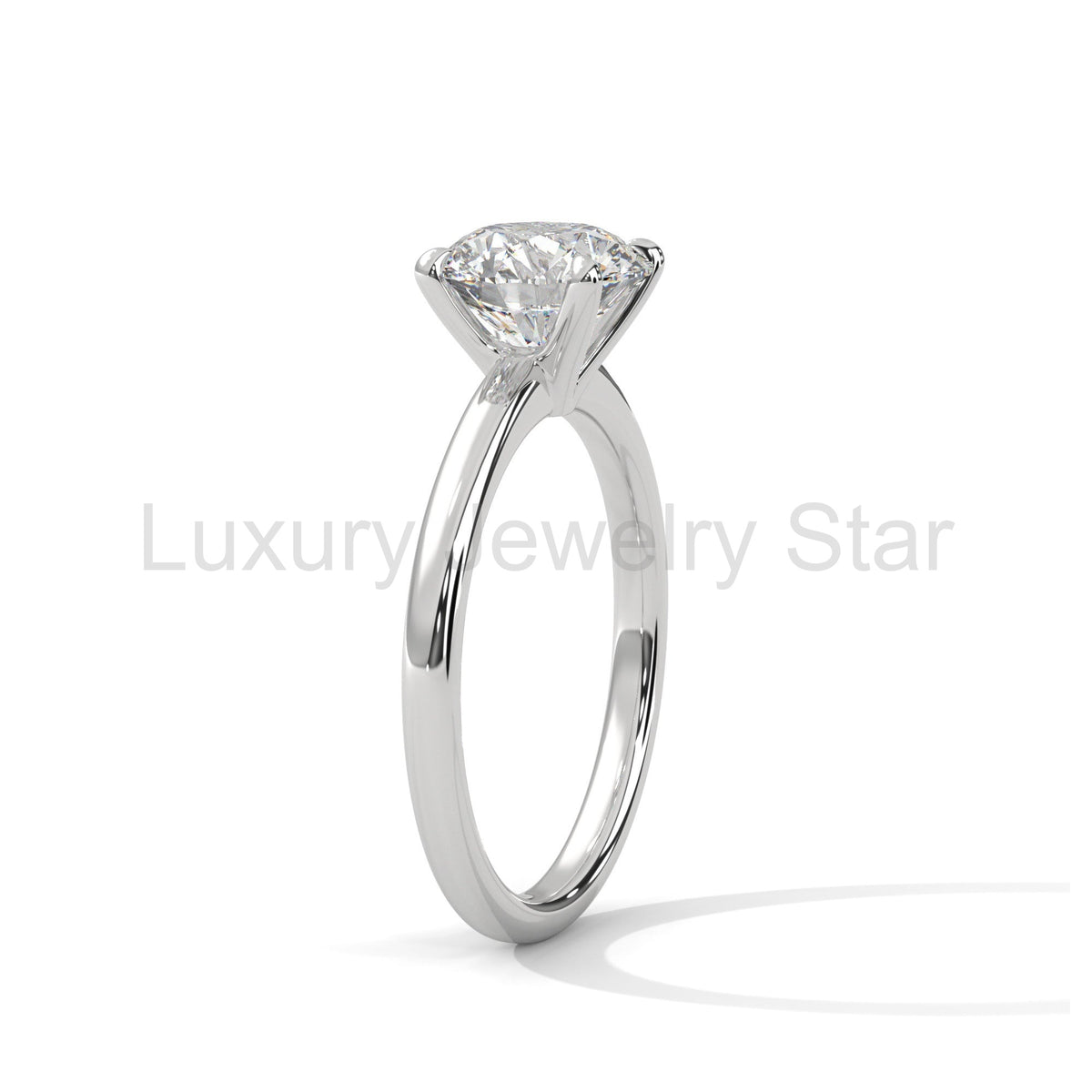2 Carat Solitaire Engagement Ring Round Lab Grown Diamond Ring Minimalist IGI Certified 4 - image 6